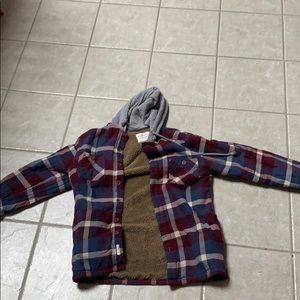 Hooded flannel jacket